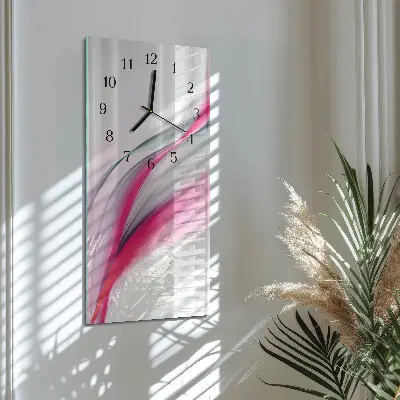 Horloge verticale en verre Abstraction