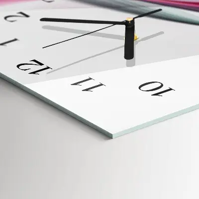 Horloge verticale en verre Abstraction