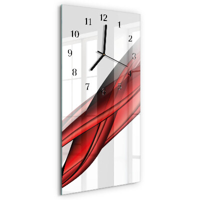 Horloge verticale en verre Abstraction