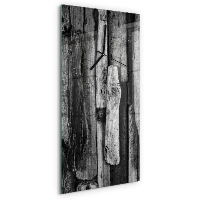 Horloge verticale en verre Planches