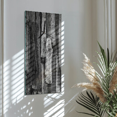 Horloge verticale en verre Planches