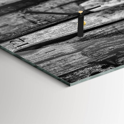 Horloge verticale en verre Planches
