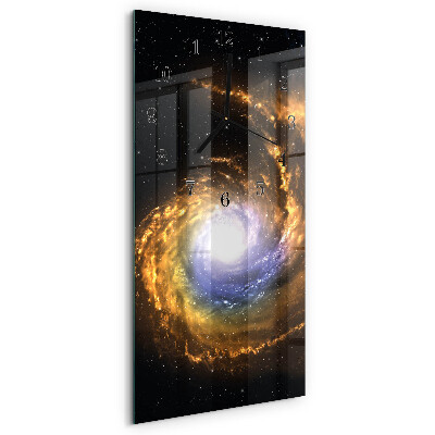 Horloge verticale en verre Cosmos