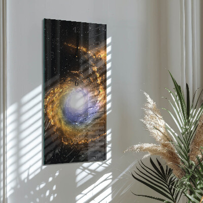 Horloge verticale en verre Cosmos