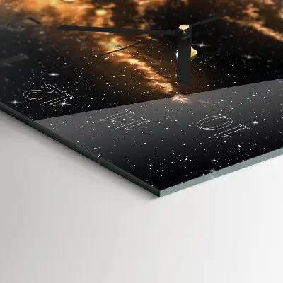 Horloge verticale en verre Cosmos