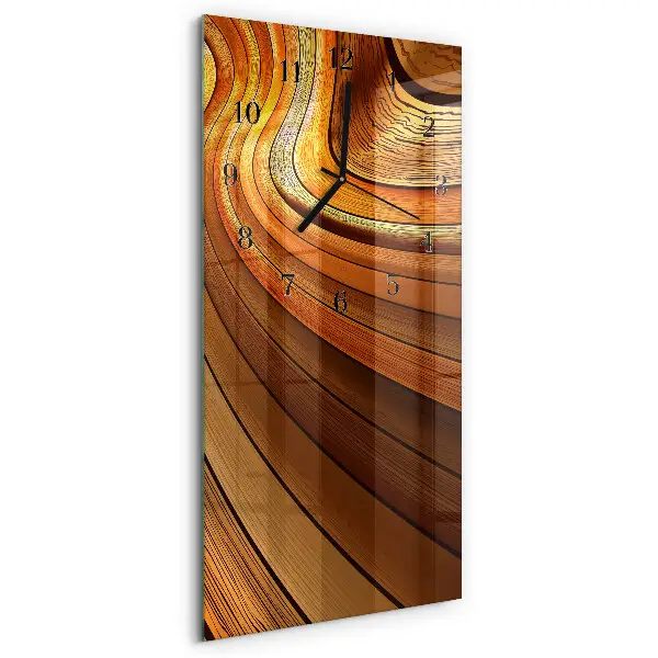 Horloge verticale en verre Abstraction