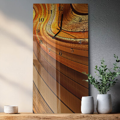 Horloge verticale en verre Abstraction