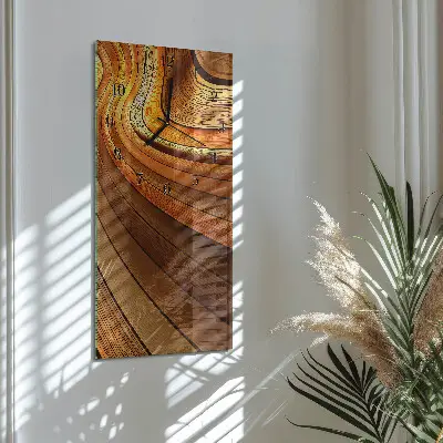 Horloge verticale en verre Abstraction