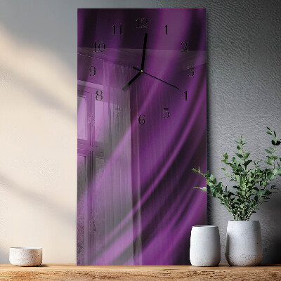 Horloge verticale en verre Abstraction