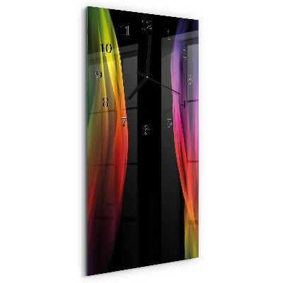 Horloge verticale en verre Abstraction