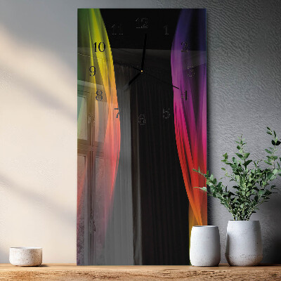 Horloge verticale en verre Abstraction