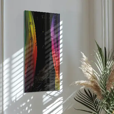 Horloge verticale en verre Abstraction