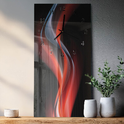 Horloge verticale en verre Abstraction