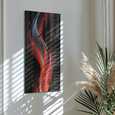 Horloge verticale en verre Abstraction