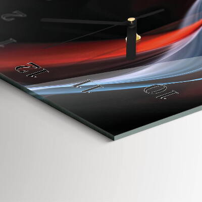 Horloge verticale en verre Abstraction