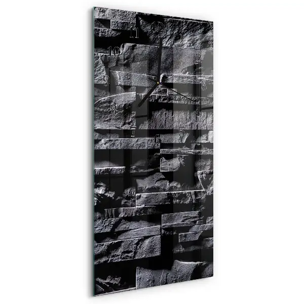 Horloge verticale en verre Pierres