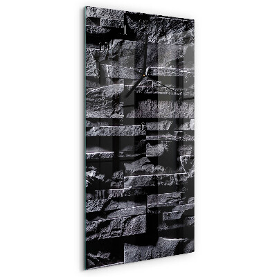 Horloge verticale en verre Pierres