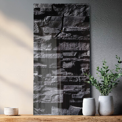 Horloge verticale en verre Pierres