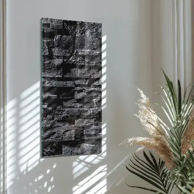 Horloge verticale en verre Pierres
