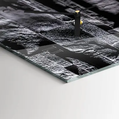 Horloge verticale en verre Pierres
