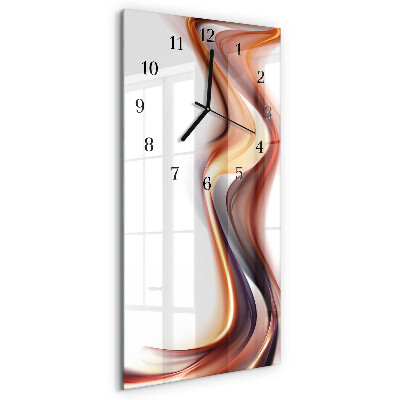 Horloge verticale en verre Abstraction