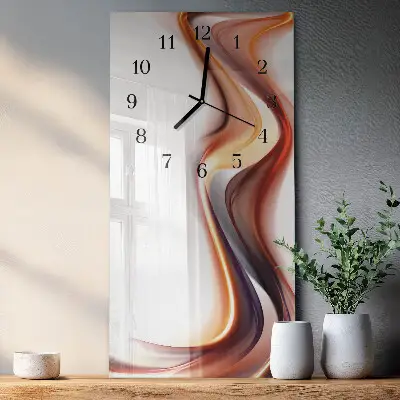 Horloge verticale en verre Abstraction