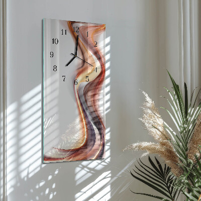 Horloge verticale en verre Abstraction