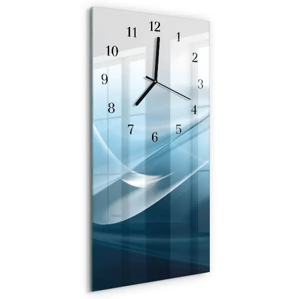 Horloge verticale en verre Abstraction
