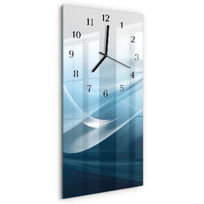 Horloge verticale en verre Abstraction