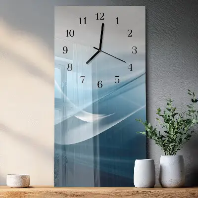 Horloge verticale en verre Abstraction