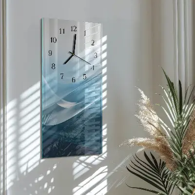 Horloge verticale en verre Abstraction