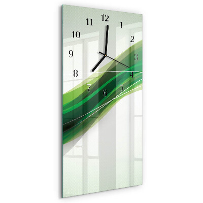 Horloge verticale en verre Abstraction