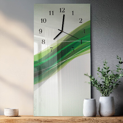 Horloge verticale en verre Abstraction