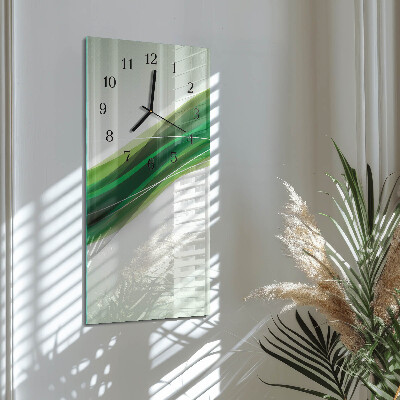 Horloge verticale en verre Abstraction