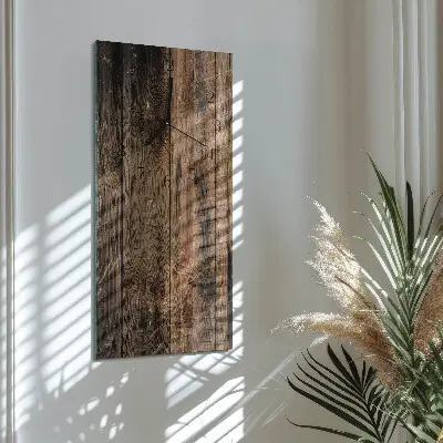 Horloge verticale en verre Bois