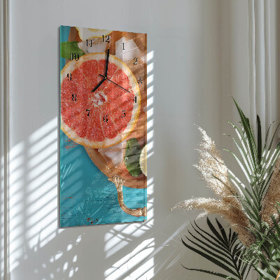 Horloge verticale en verre Pamplemousse