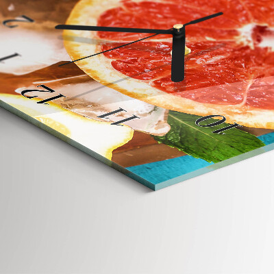 Horloge verticale en verre Pamplemousse