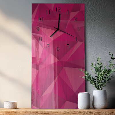 Horloge verticale en verre Abstraction