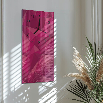 Horloge verticale en verre Abstraction