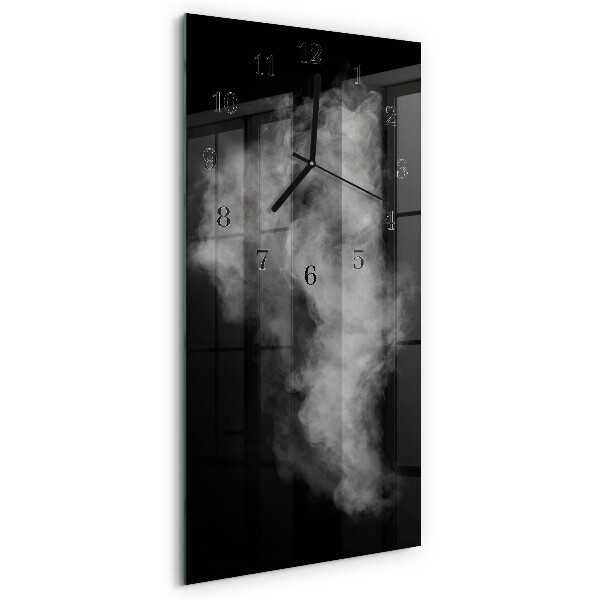 Horloge verticale en verre Fumée