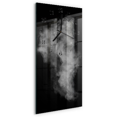 Horloge verticale en verre Fumée