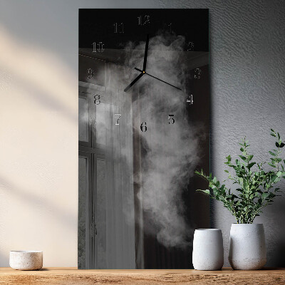 Horloge verticale en verre Fumée