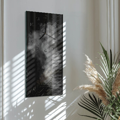 Horloge verticale en verre Fumée