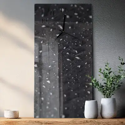 Horloge verticale en verre Une goutte d'eau