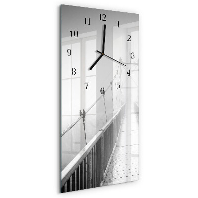 Horloge verticale en verre Pont
