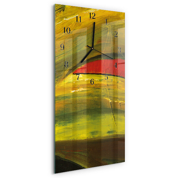 Horloge verticale en verre Morceau