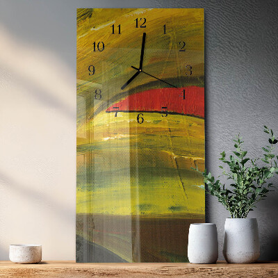 Horloge verticale en verre Morceau
