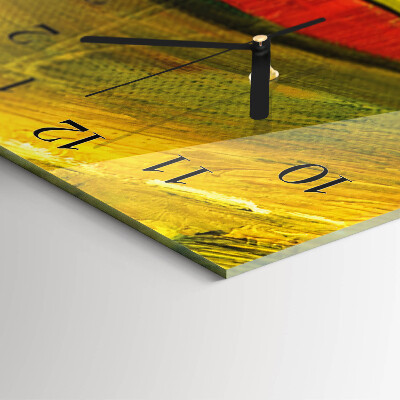 Horloge verticale en verre Morceau