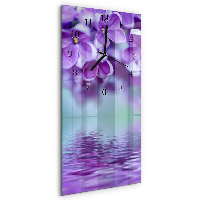 Horloge verticale en verre Sans
