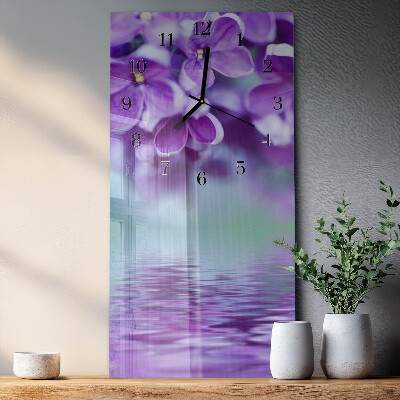 Horloge verticale en verre Sans